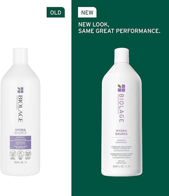 Biolage Hydra Source Shampoo - Softens, Moisturizes & Adds Shine, For Dry Hair, Infused with Micro-Filtered Aloe Vera & Fermented Hyaluronic Acid, Vegan & Paraben-Free - Image 2