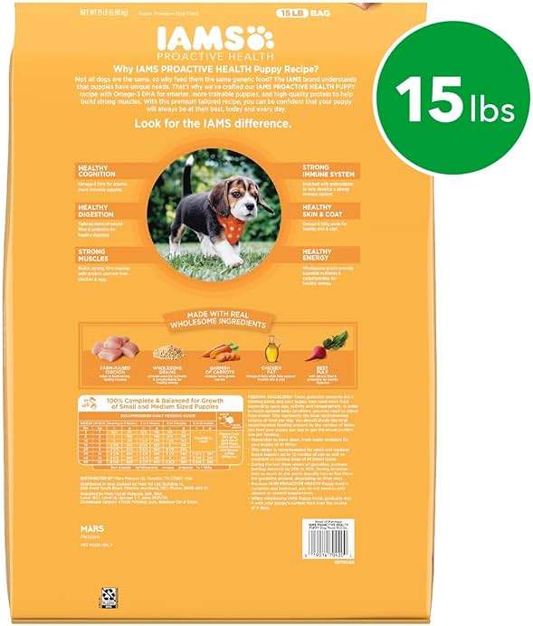 IAMS Proactive Health Dry Dog Food, Premium Dog Food Dry Recipe, 15 lb. Bag - Image 2