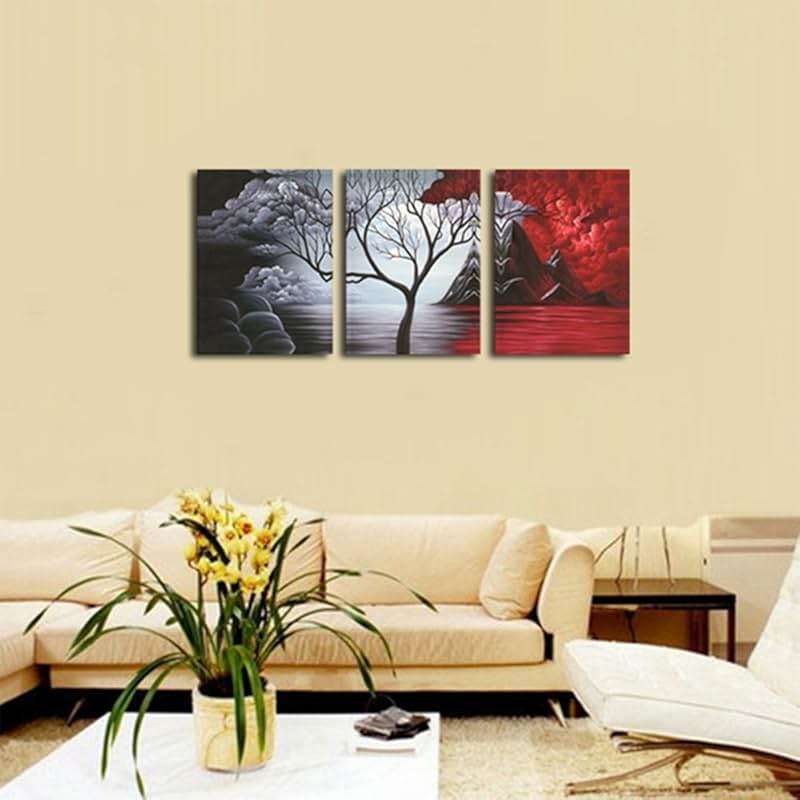 Wieco Art The Cloud Tree 3 Panels Modern Giclee Canvas Prints Artwork Abstract Seascape Paintings Reproduction Sea Beach Pictures Printed on Canvas Wall Art for Home Decorations Wall Decor - Image 8