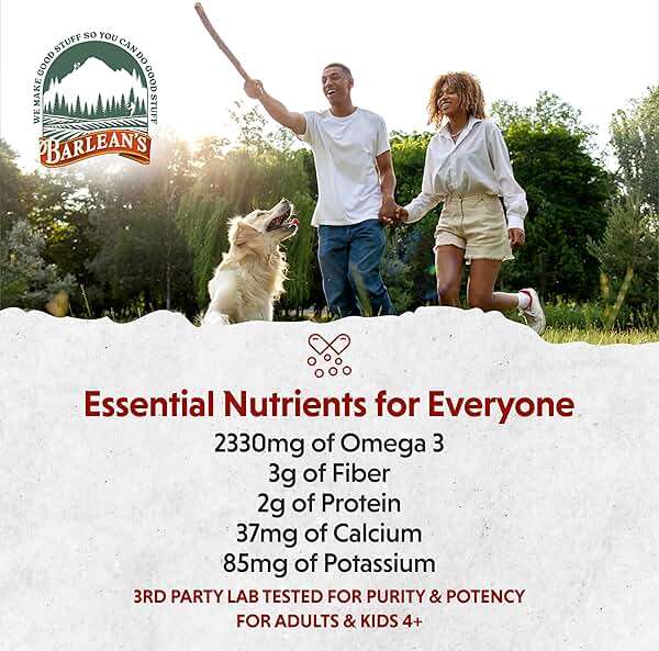 Barlean's Organic Flax Chia Coconut Seed Blend with 2,330 mg Omega 3 Fatty Acids, Fiber Supplement with Whole Chia Seeds and Ground Flaxseed, 12 oz - Image 5