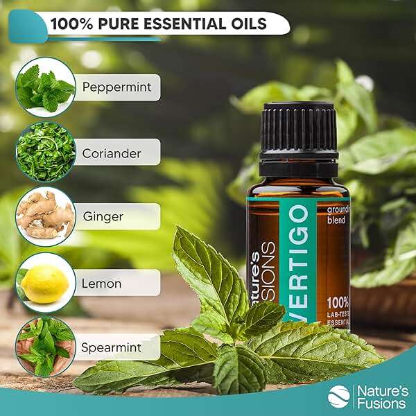 Nature's Fusions Vertigo Relief, Ginger Oil Nausea Relief Essential Oil Blends (15ml) - Fast-Acting Motion Sickness Relief, Morning Sickness Relief, Dizziness Relief, & Vertigo Medicine w/ Peppermint - Image 5