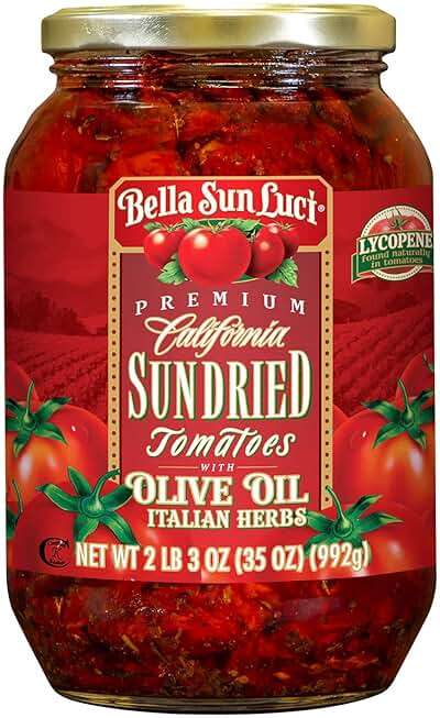 35 oz Bella Sun Luci Sun Dried Tomatoes Halves in Olive Oil - Image 1