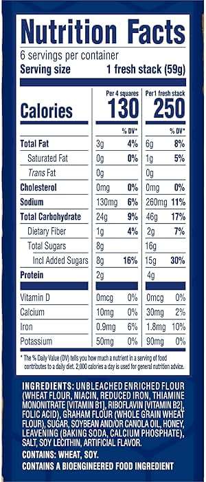 Honey Maid Fresh Stacks Graham Crackers, Bulk Travel Snacks, 6 Boxes (36 Multi Snack Packs) - Image 2