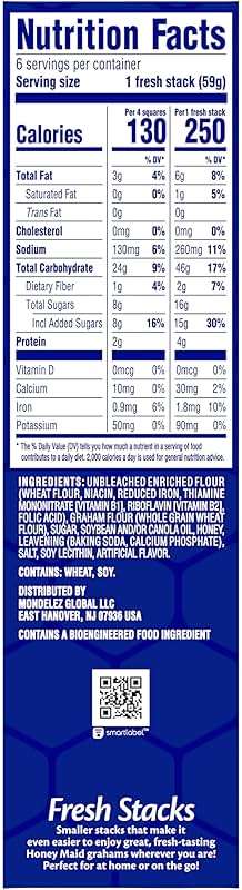 Honey Maid Fresh Stacks Graham Crackers, Bulk Travel Snacks, 6 Boxes (36 Multi Snack Packs) - Image 3