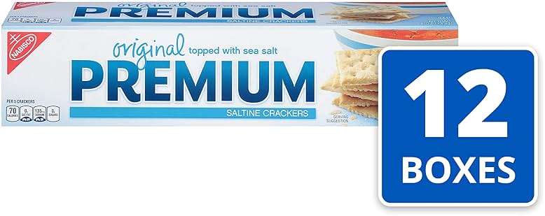 Premium Original Saltine Crackers, Lunch Snacks, Bulk Snacks, 12 - 4 oz Boxes - Image 4