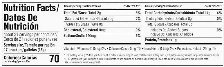 Premium Original Mini Saltine Crackers, Lunch Snacks, Bulk Snacks, 6 - 11 oz Boxes - Image 2