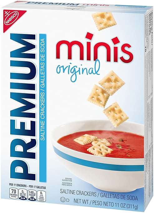 Premium Original Mini Saltine Crackers, Lunch Snacks, Bulk Snacks, 6 - 11 oz Boxes - Image 12