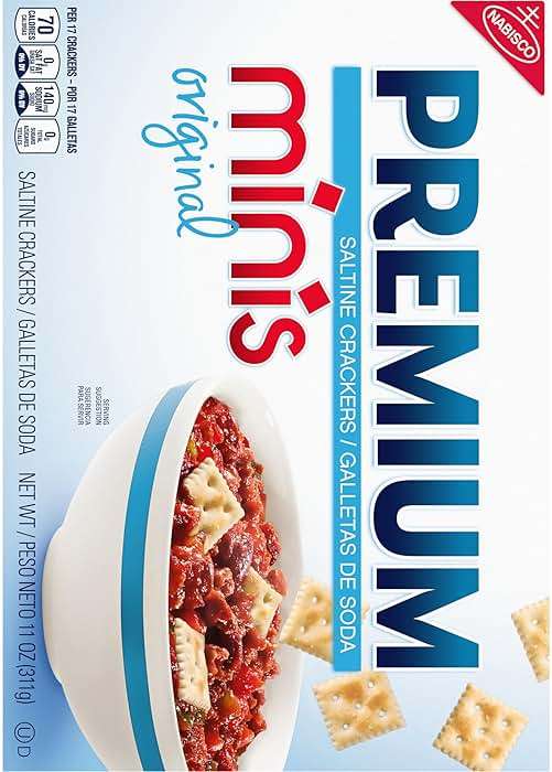 Premium Original Mini Saltine Crackers, Lunch Snacks, Bulk Snacks, 6 - 11 oz Boxes - Image 13