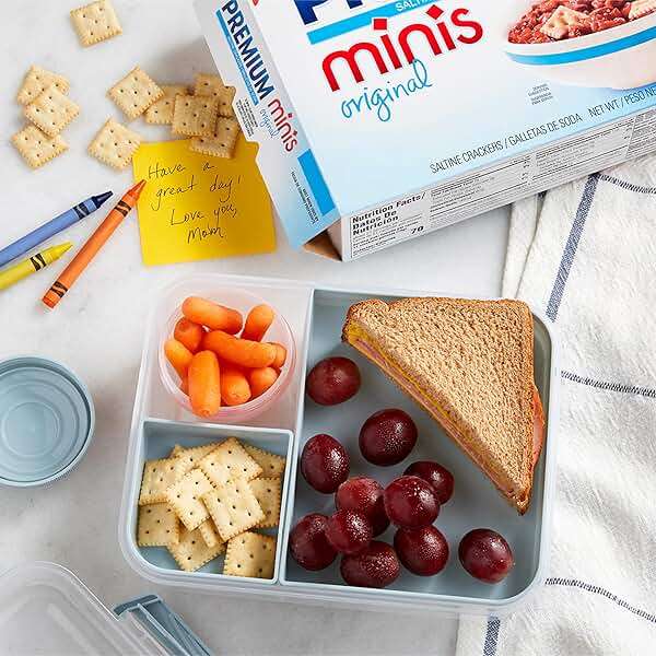 Premium Original Mini Saltine Crackers, Lunch Snacks, Bulk Snacks, 6 - 11 oz Boxes - Image 7