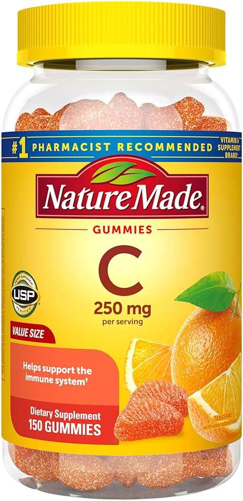 Nature Made Vitamin C Gummies 250mg per Serving for Daily Immune Support, Adult Vitamin C Immune Support Gummies, 150 Count, 75 Day Supply - Image 1