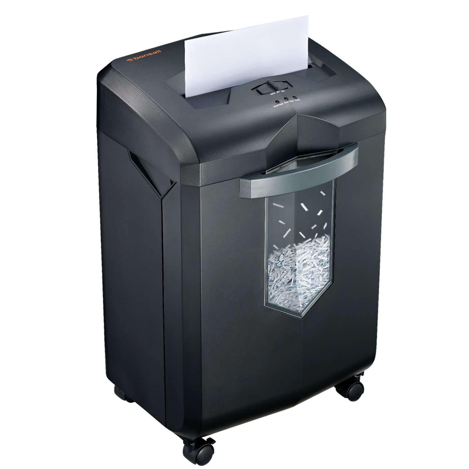 Bonsaii Paper Shredder, 18-Sheet 60-Minutes Shredder for Office Heavy Duty Cross-Cut Shredder with 6 Gallon Pullout Basket 4 Casters(C149-C) - Image 1