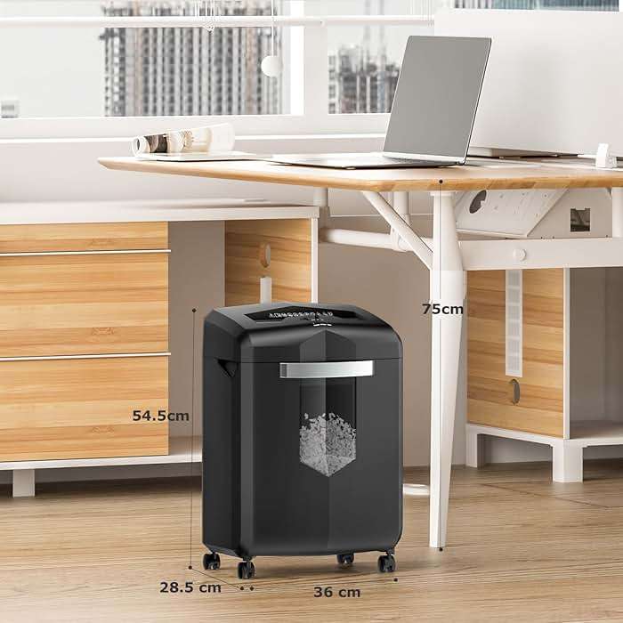 Bonsaii Paper Shredder, 18-Sheet 60-Minutes Shredder for Office Heavy Duty Cross-Cut Shredder with 6 Gallon Pullout Basket 4 Casters(C149-C) - Image 7