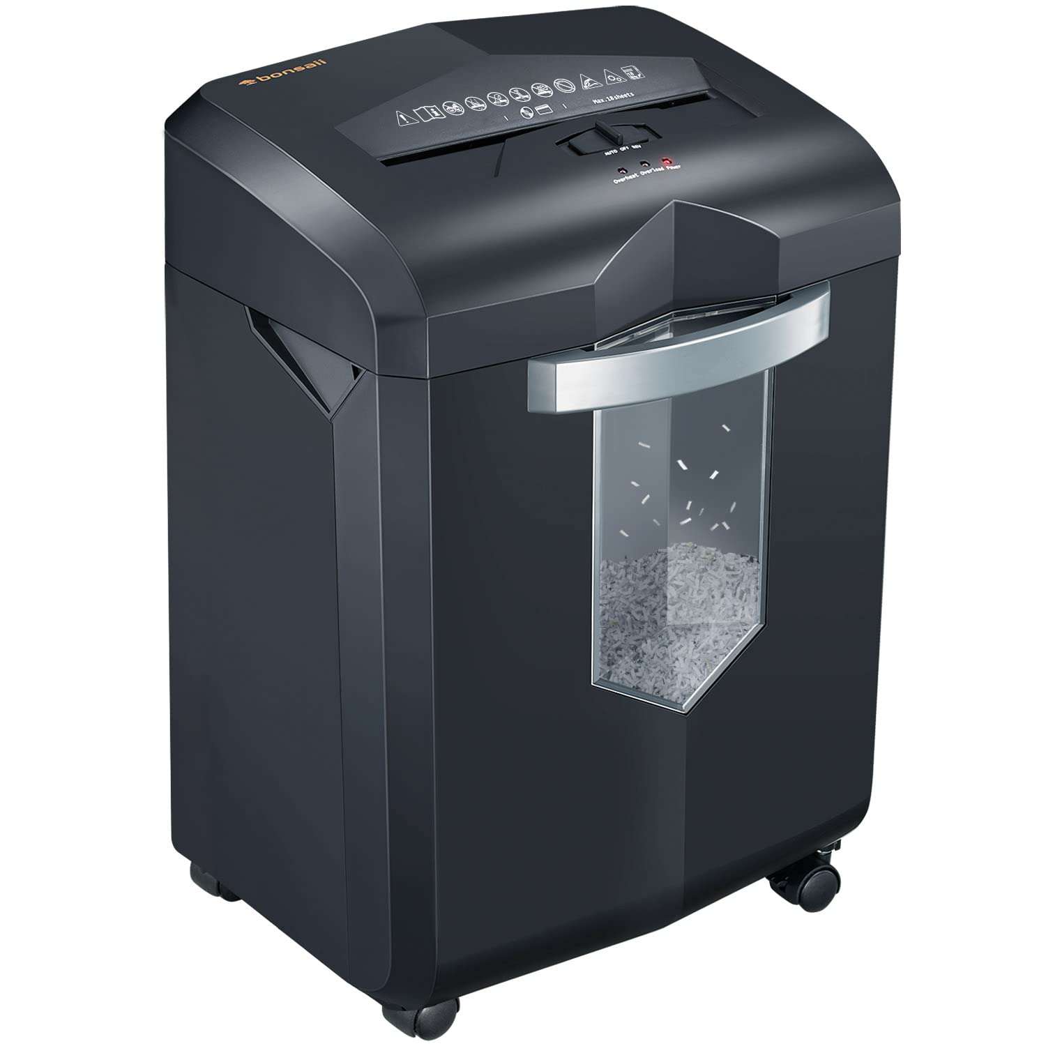 Bonsaii 16-Sheet Microcut Paper Shredder, 60-Minute Home Office Heavy Duty Shredder for CD/Credit Card, P-4 Level with 6-Gal Pullout Bin (C149-D) - Image 1