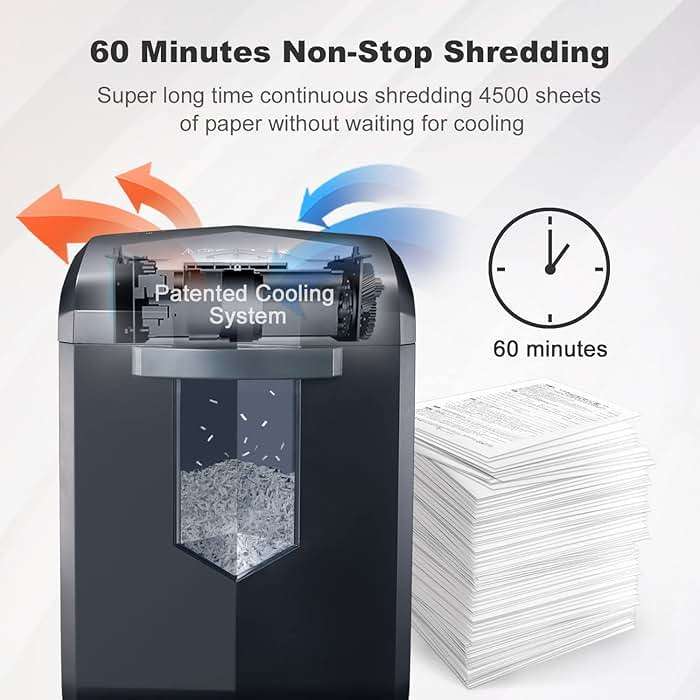 Bonsaii 16-Sheet Microcut Paper Shredder, 60-Minute Home Office Heavy Duty Shredder for CD/Credit Card, P-4 Level with 6-Gal Pullout Bin (C149-D) - Image 2