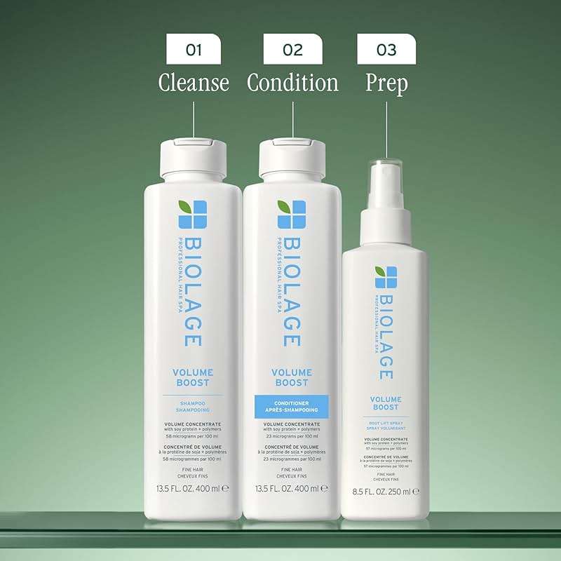 Biolage Volume Boost Volumizing Spray - Adds Bounce, Movement & Fullness, Root Lift Spray for Fine Hair, Soy Protein & Polymers, Paraben-Free & Vegan, 8.4 Fl Oz - Image 7