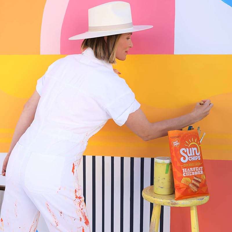 SunChips 100% Whole Grain Chips, Harvest Cheddar, 1 oz Bags, Pack of 104, No Artificial Flavors, No Colors from Artificial Sources - Image 4