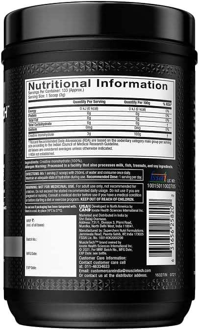 MuscleTech Creatine Monohydrate Powder, Platinum Pure - Unflavored Micronized Creatine for Men & Women - Workout Supplements for Performance, Muscle Recovery & Builder-(80 Servings) Packaging May Vary - Image 2