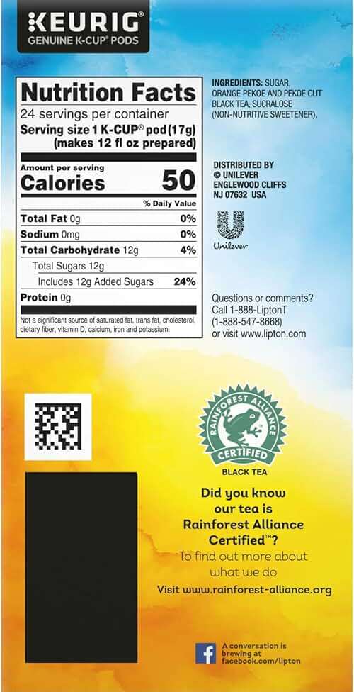 Lipton Southern Sweet Iced Tea K-Cups 72 Count - Image 2