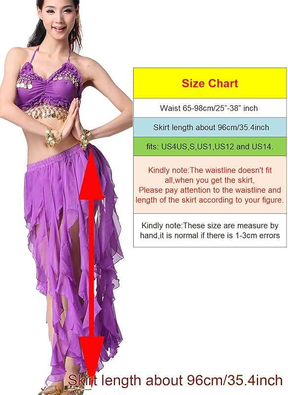 ZLTdream Belly Dance 16PCS-Curling Jellyfish Skirt for Girls andWomen Belly Dancing Outfits - Image 5