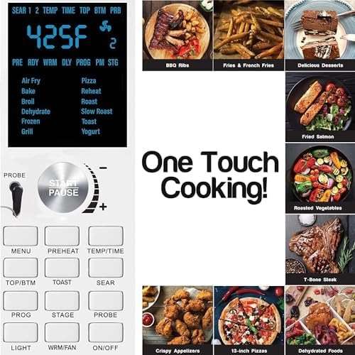 Nuwave Bravo Air Fryer Toaster Smart Oven, 12-in-1 Countertop Convection, 30-QT XL Capacity, 50°-500°F Temperature Controls, Top and Bottom Heater Adjustments 0%-100%, Brushed Stainless Steel Look - Image 3