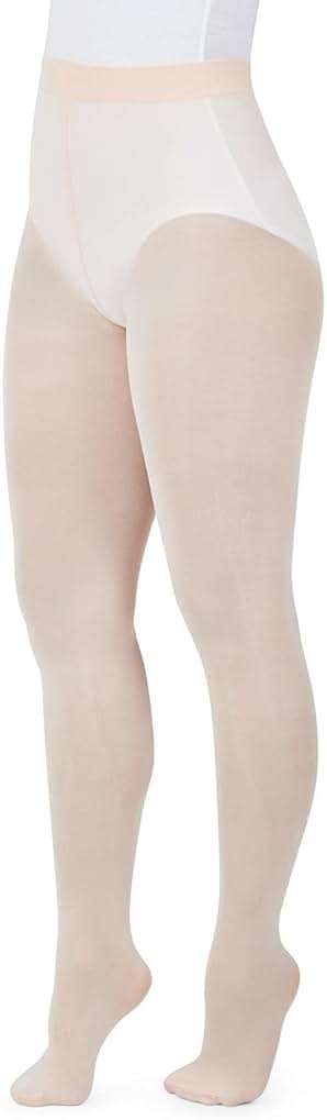 Capezio Little Girls' Ultra Soft Self Knit Waistband Footed Tight - Image 1