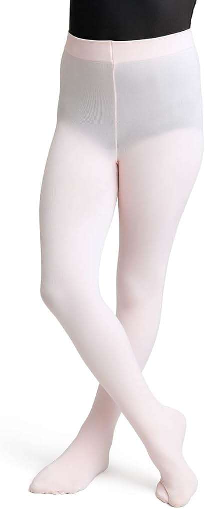 Capezio Little Girls' Ultra Soft Self Knit Waistband Footed Tight - Image 2