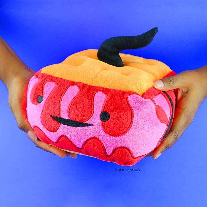 I Heart Guts Skin Plush - 9" Cute Educational Body Tissue Toy for Dermatology & Eczema - Funny Get Well Gift for Nurse Patients & Medical Student STEM Anatomy Plushie - Image 3