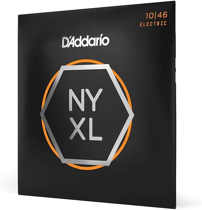 D'Addario Electric Guitar Strings, NYXL Nickel Plated, NYXL1046, Regular Light Gauge 10-46, 6-String Set, Pack of 1 - Image 1