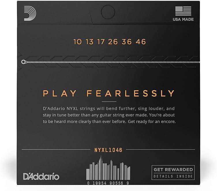 D'Addario Electric Guitar Strings, NYXL Nickel Plated, NYXL1046, Regular Light Gauge 10-46, 6-String Set, Pack of 1 - Image 2