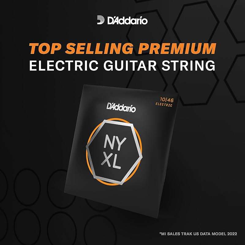 D'Addario Electric Guitar Strings, NYXL Nickel Plated, NYXL1046, Regular Light Gauge 10-46, 6-String Set, Pack of 1 - Image 3