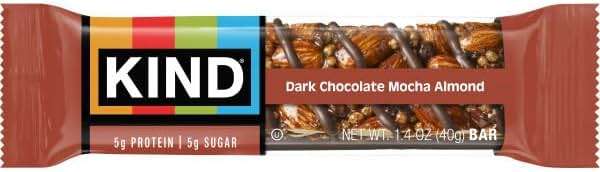 KIND Bars, Dark Chocolate Mocha Almond, Healthy Snacks, Gluten Free, Low Sugar, 5g Protein, 12 Count - Image 8