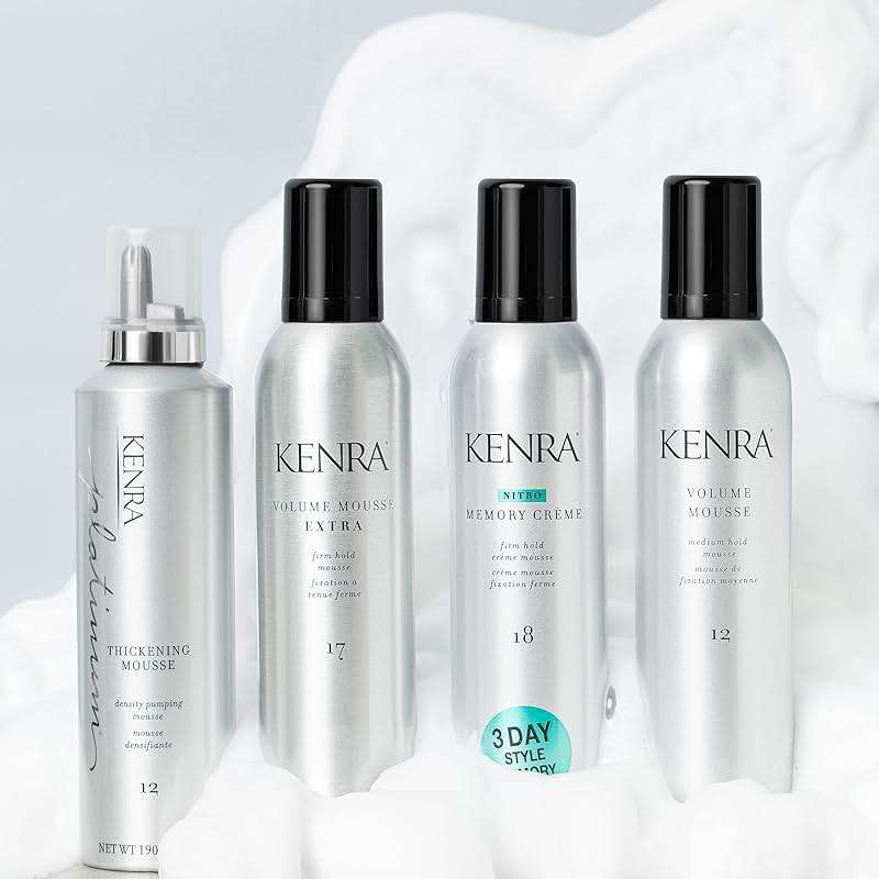 Kenra Platinum Thickening Mousse 12 | Volumizing Styler | Adds Fullness & Body | Humidity Protection Up To 48 hours | Density Plumping up tp 150% | Thermal Protection | All Hair Types - Image 3