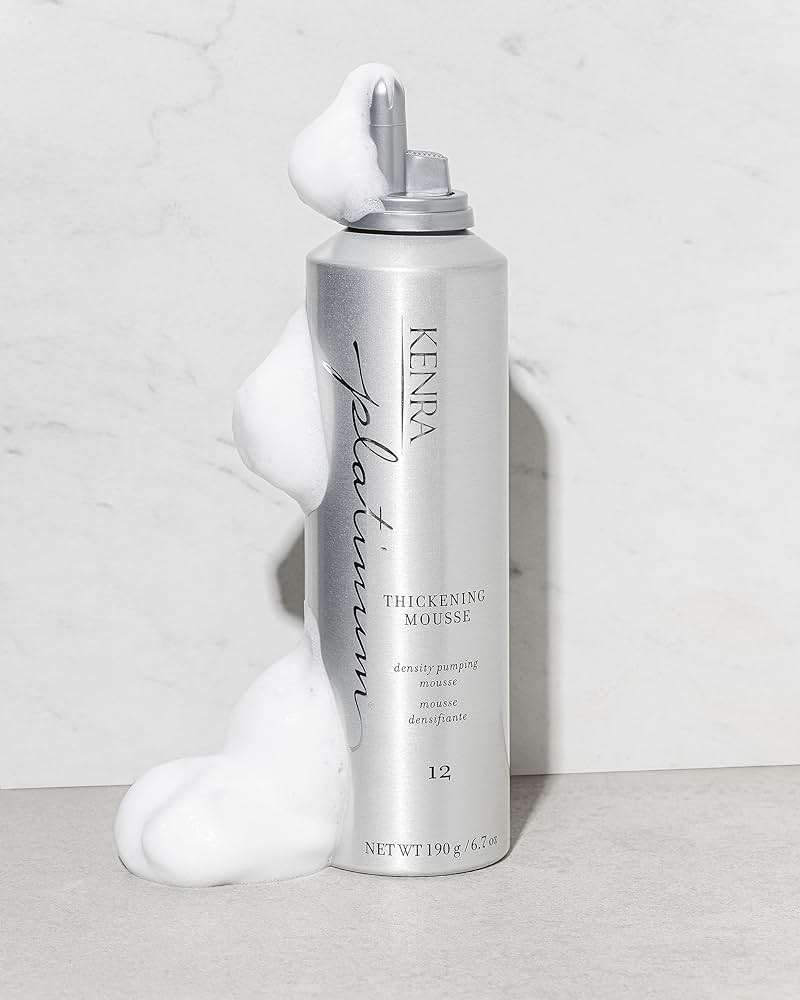 Kenra Platinum Thickening Mousse 12 | Volumizing Styler | Adds Fullness & Body | Humidity Protection Up To 48 hours | Density Plumping up tp 150% | Thermal Protection | All Hair Types - Image 4