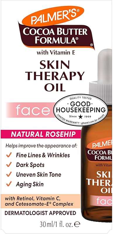 Palmer's Cocoa Butter Formula Moisturizing Skin Therapy Oil for Face with Vitamin E, C & 10 Pure Facial Oils Blend, Rosehip Oil Fragrance, 1 Ounce - Image 4