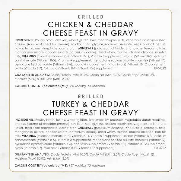 Purina Fancy Feast Delights with Cheddar Grilled Chicken, Turkey or Whitefish and Cheddar Cheese Feast in Gravy Wet Cat Food Variety Pack - (Pack of 24) 3 oz. Cans - Image 7