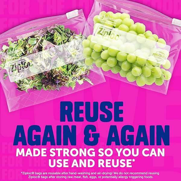 Ziploc Quart Food Storage Slider Bags, Power Shield Technology for More Durability, 42 Count - Image 7