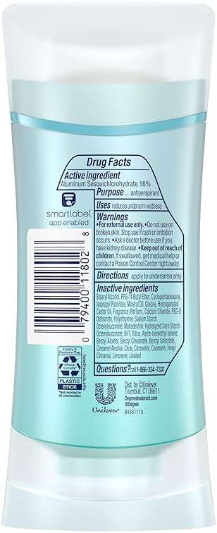 Degree Advanced Protection Antiperspirant Deodorant Shower Clean for 72-Hour Sweat & Odor Control for Women, with Body Heat Activated Technology, 2.6 oz - Image 2