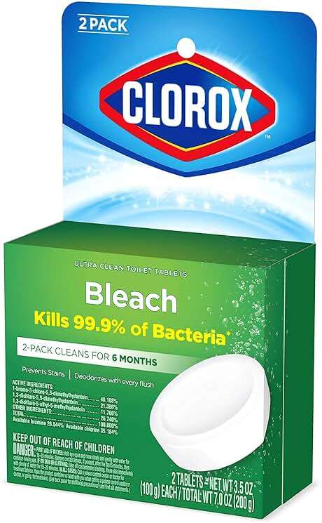 Clorox Ultra Clean Toilet Tablets Bleach 2 Count, 3.5 Oz Each (Pack May Vary) - Image 13