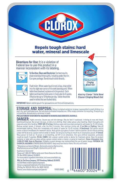 Clorox Ultra Clean Toilet Tablets Bleach 2 Count, 3.5 Oz Each (Pack May Vary) - Image 14