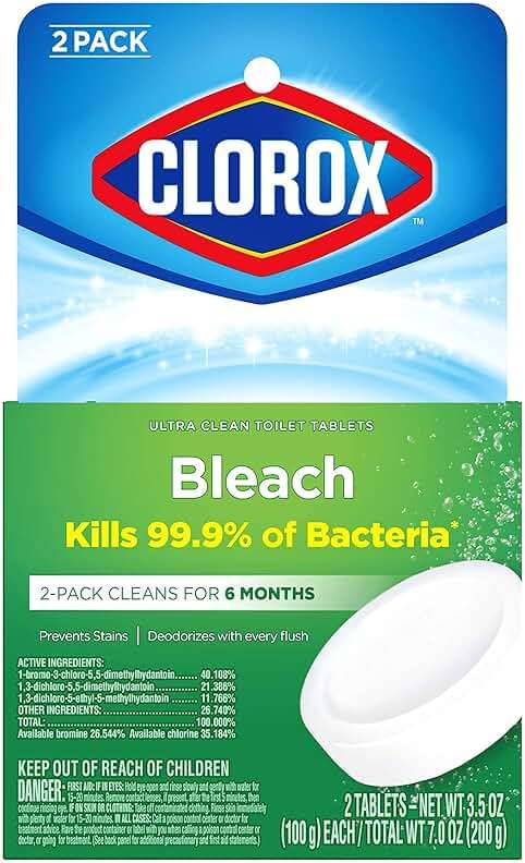 Clorox Ultra Clean Toilet Tablets Bleach 2 Count, 3.5 Oz Each (Pack May Vary) - Image 16