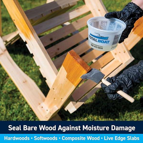 TotalBoat Clear Penetrating Epoxy Wood Sealer Stabilizer for Rot Repair and Restoration (1.5 Quart, Traditional) - Image 4