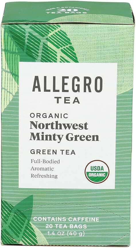 Allegro Tea, Organic Northwest Minty Green Tea Bags, 20 ct - Image 1
