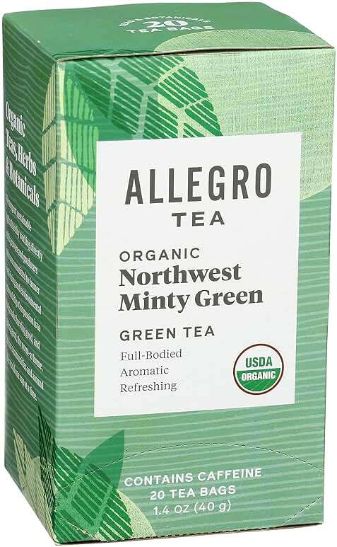 Allegro Tea, Organic Northwest Minty Green Tea Bags, 20 ct - Image 3