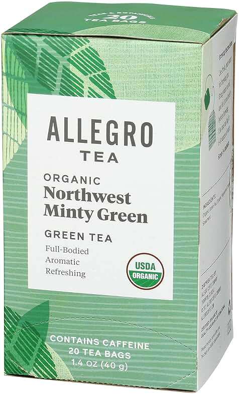 Allegro Tea, Organic Northwest Minty Green Tea Bags, 20 ct - Image 4