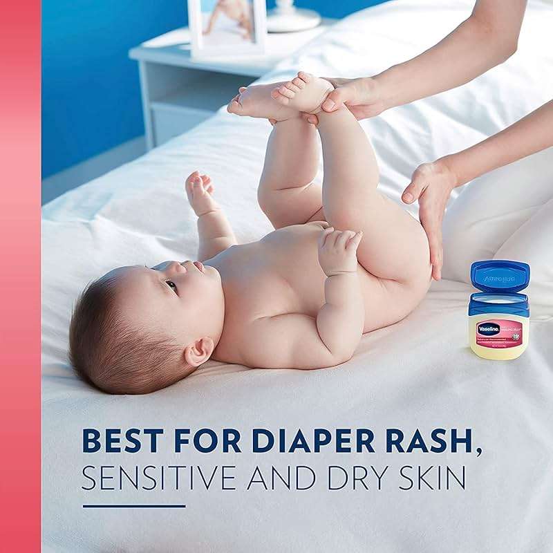 Vaseline Petroleum Jelly Baby Skincare Protective & Pure 4 Count Treats Dry Skin And Prevents Chaffed Skin From Diaper Rash Hypoallergenic And Gentle On Skin 13oz - Image 3