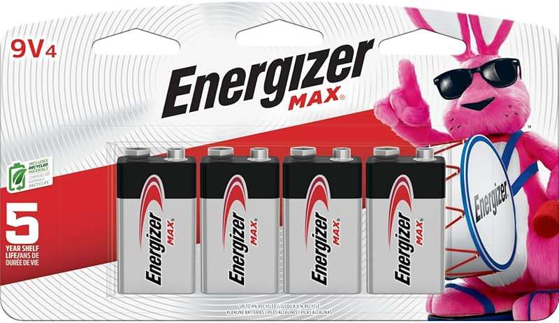 Energizer MAX 9V Batteries (4 Pack), 9 Volt Alkaline Batteries - Image 9
