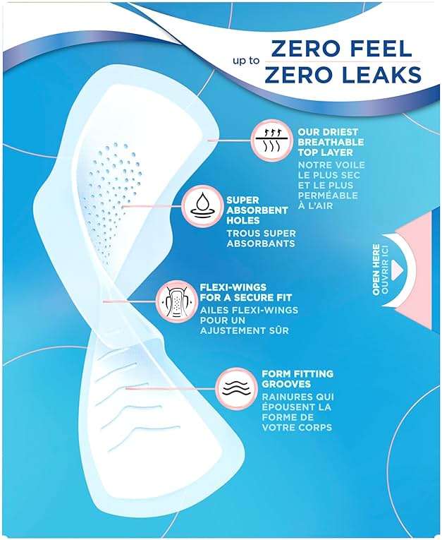 Always Infinity Feminine Pads for Women, Flexfoam Pads with Wings, Size 2, Heavy Absorbency, Unscented, 46 Count - Image 12