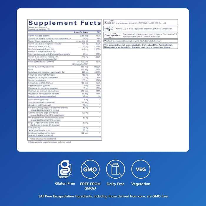 Pure Encapsulations UltraNutrient - Minerals & Multivitamins - Supports Liver & Heart Health* - Supplement for Antioxidants - with Vitamin C, CoQ10 - Non-GMO * Gluten-Free - 360 Capsules - Image 2