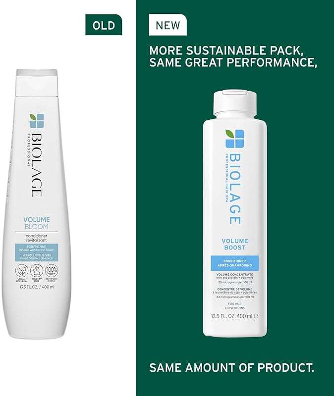 Biolage Volume Boost Conditioner - Weightless Moisture, Shine & Volume, Detangles Fine Hair, Soy Protein & Polymers, Vegan & Paraben-Free - Image 2
