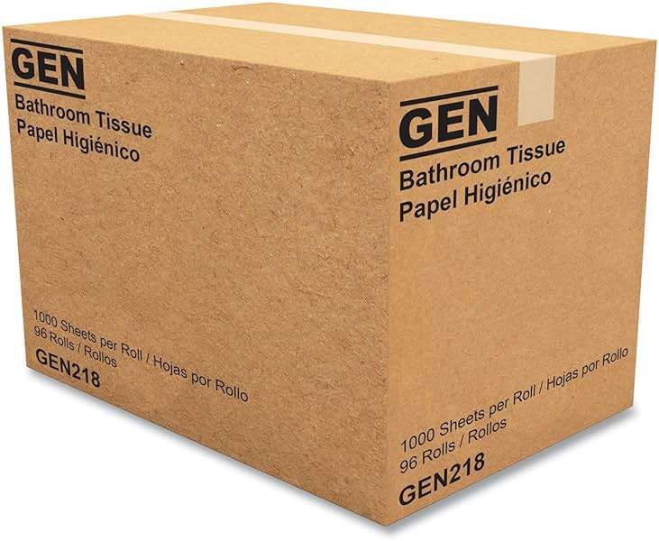 GEN 218 Standard Bath Tissue, 1-Ply, 1000 Sheets (Case of 96 Rolls) - Image 2